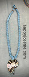Abalone shell necklace On Seed bead Chain