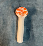 Orange Zagged Lollipop Handpipe