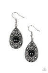 *Paparazzi Accessories* From Pop To Bottom Black Earrings