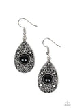 *Paparazzi Accessories* From Pop To Bottom Black Earrings