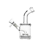 7" Rock Glass Waterpipe | "Aero Flow" | Bent Neck | 14mm | Clear | Single Perc