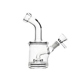 7" Rock Glass Waterpipe | "Aero Flow" | Bent Neck | 14mm | Clear | Single Perc