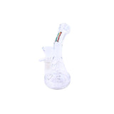 7" Rock Glass Waterpipe | "The Lumen" | Bent Neck | 14mm | Clear | Single Perc