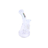 7" Rock Glass Waterpipe | "The Lumen" | Bent Neck | 14mm | Clear | Single Perc