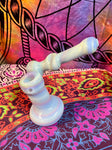 5" Rock Glass Pastel Striped Sidecar Bubbler