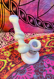 5" Rock Glass Pastel Striped Sidecar Bubbler