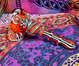 7" Wig-Wag Multicolored Hammer Bubbler