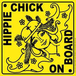 Hippie Chick On Board Sticker