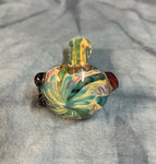 3.5" Inside/Out Fumed Glass Pipe-Multi-Colored-JP Glass