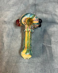 3.5" Inside/Out Fumed Glass Pipe-Multi-Colored-JP Glass