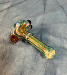 3.5" Inside/Out Fumed Glass Pipe-Multi-Colored-JP Glass