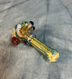 3.5" Inside/Out Fumed Glass Pipe-Multi-Colored-JP Glass