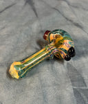 3.5" Inside/Out Fumed Glass Pipe-Multi-Colored-JP Glass