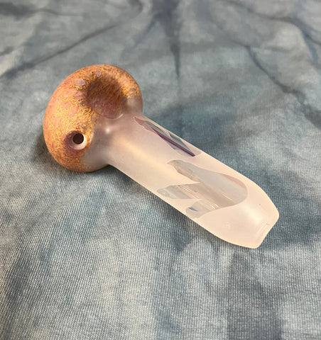 Stone Tech Glass Stepping Stone Pipe-Frosted-Dino Prints