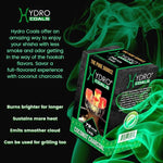 Hydro Hookah 64pc Unit Coconut Charcoal, Hookah Shisha Charcoal from Coconut Shells, Strong & Sustainable Burn Coconut Charcoal Hookah, Hookah Accessories - (26mm Cubes, 1KG)