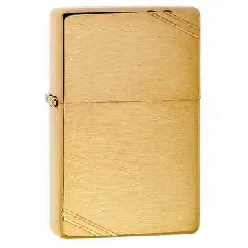 Vintage Brush Fin Brass Zippo 240