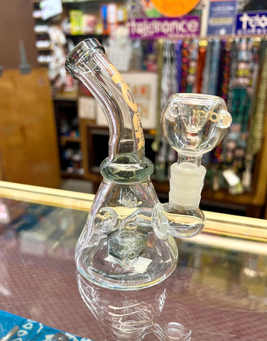 5" Single Perc Bent Neck Dotted Waterpipe