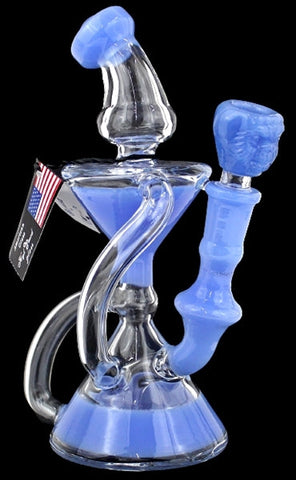 7″ Hour Glass Dual Tube Recycler Water Pipe