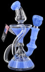 7″ Hour Glass Dual Tube Recycler Water Pipe