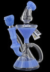 7″ Hour Glass Dual Tube Recycler Water Pipe