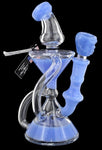 7″ Hour Glass Dual Tube Recycler Water Pipe