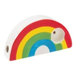 3.5" Wacky Bowlz Rainbow Ceramic Handpipe