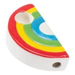 3.5" Wacky Bowlz Rainbow Ceramic Handpipe