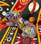 12.5" Multicolor Worked Bubbler with Multiple Reduction Marbles