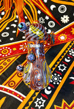 12.5" Multicolor Worked Bubbler with Multiple Reduction Marbles