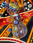 12.5" Multicolor Worked Bubbler with Multiple Reduction Marbles
