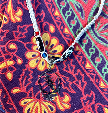 Metal Steal Your Face Hemp Necklace