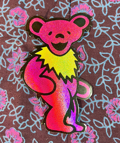 Grateful Dead Glitter Pink Sticker