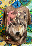 Coyote Hiding With Leaves T-shirt Size 2XL By The Mountain