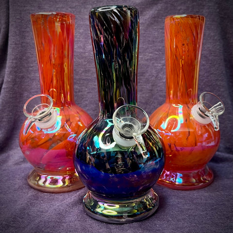 6" Slightly Flared Mouthpiece Soft Glass Waterpipe