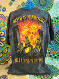 The Mountain "Death is Mandatory Really Living is Optional" Vintage XL T-Shirt