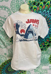 Jaws Riot Society White Small T-Shirt