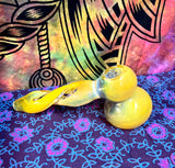 8" Twisted Yellow Hammer Bubbler