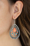 Terra Teardrops Orange Earring