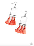 Tassel Retreat Coral Earring