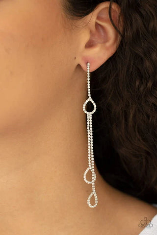 Chance of Reign White Post Earring