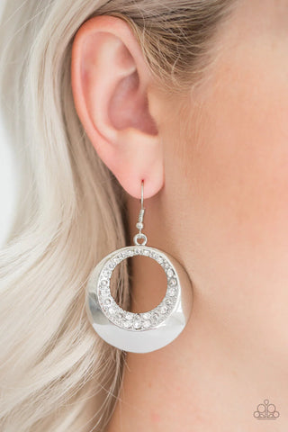 Ringed in refinement White Earring