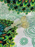 5" Rock Glass Silver Fumed Hammer Bubbler