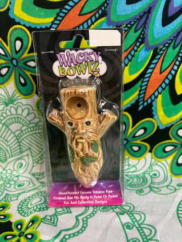 4" Wacky Bowlz Tree Man Ceramic Handpipe