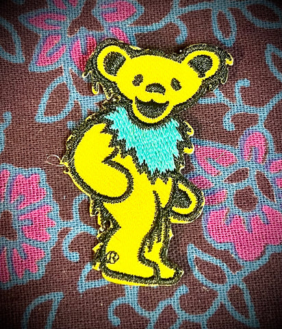 2" Yellow Dancing Bear Patch