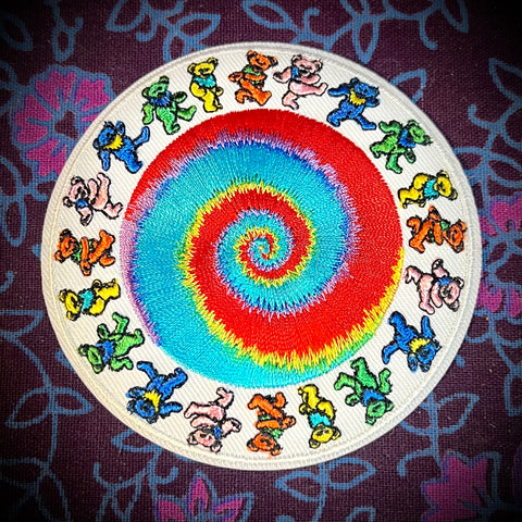 3.5" Jerry Bears Dancing Around Tie-Dye Patch