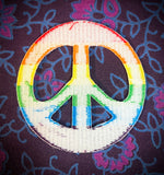 3" Pride Rainbow Peace Sign Patch