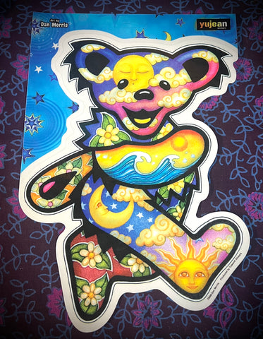 9.5"x6.5" Day & Night Jerry Bear Sticker