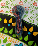 4" Frit Handpipe w/Canework Blue