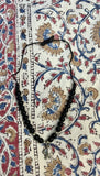 3"-6" Black Glass Beads w/Fish Charm Bracelet