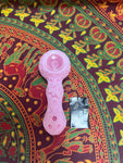 4" Pink Silicone Bee Handpipe w/Metal tool and Screens